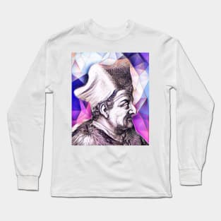 Lorenzo Valla Pink Portrait | Lorenzo Valla Artwork 8 Long Sleeve T-Shirt